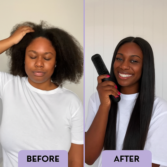 FLOVAIR Ionen-Glättbürste – Kabellos & Elegant