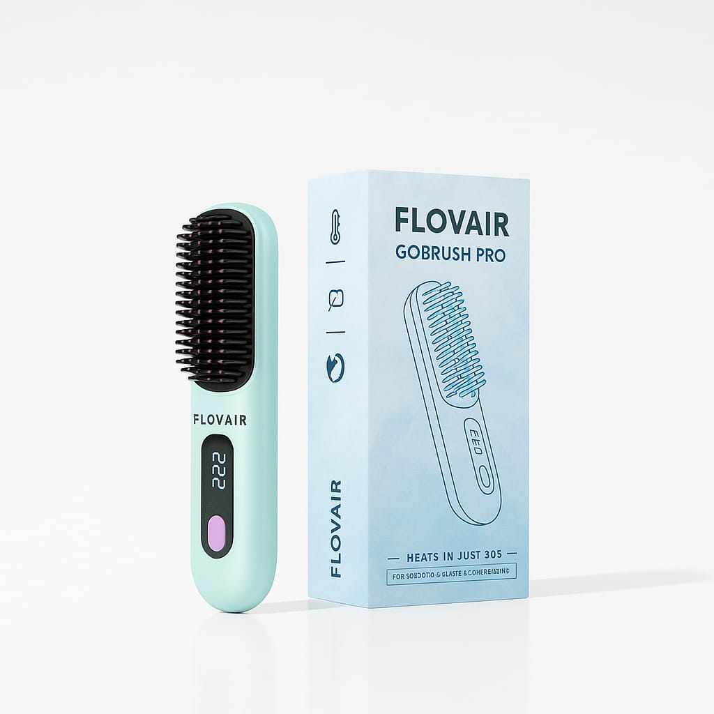 FLOVAIR Ionic straightener Brush - Cordless & Sleek