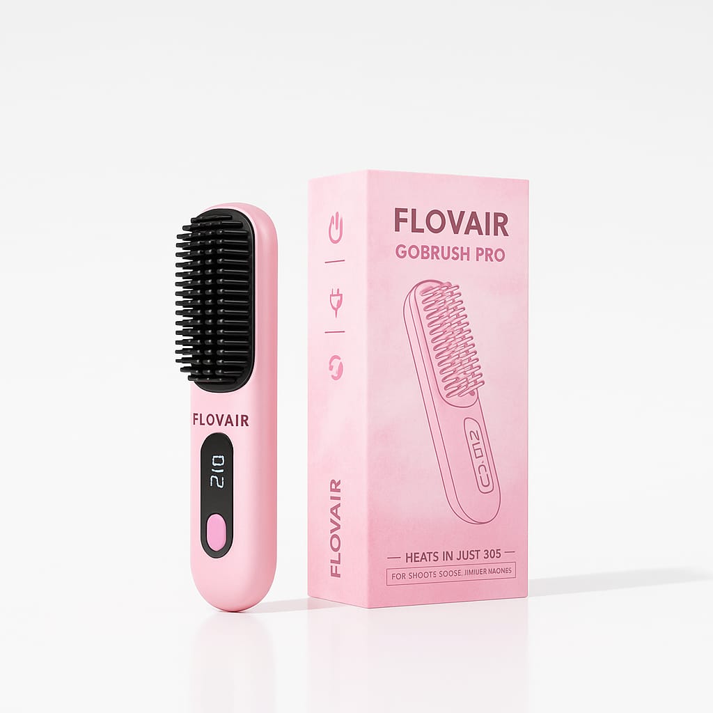FLOVAIR Ionic straightener Brush - Cordless & Sleek