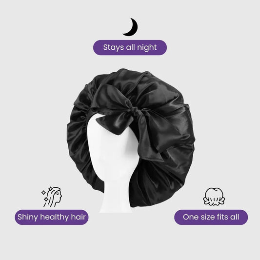 FLOVAIR CrownSilk™ – Bonnet de Nuit Premium en Satin
