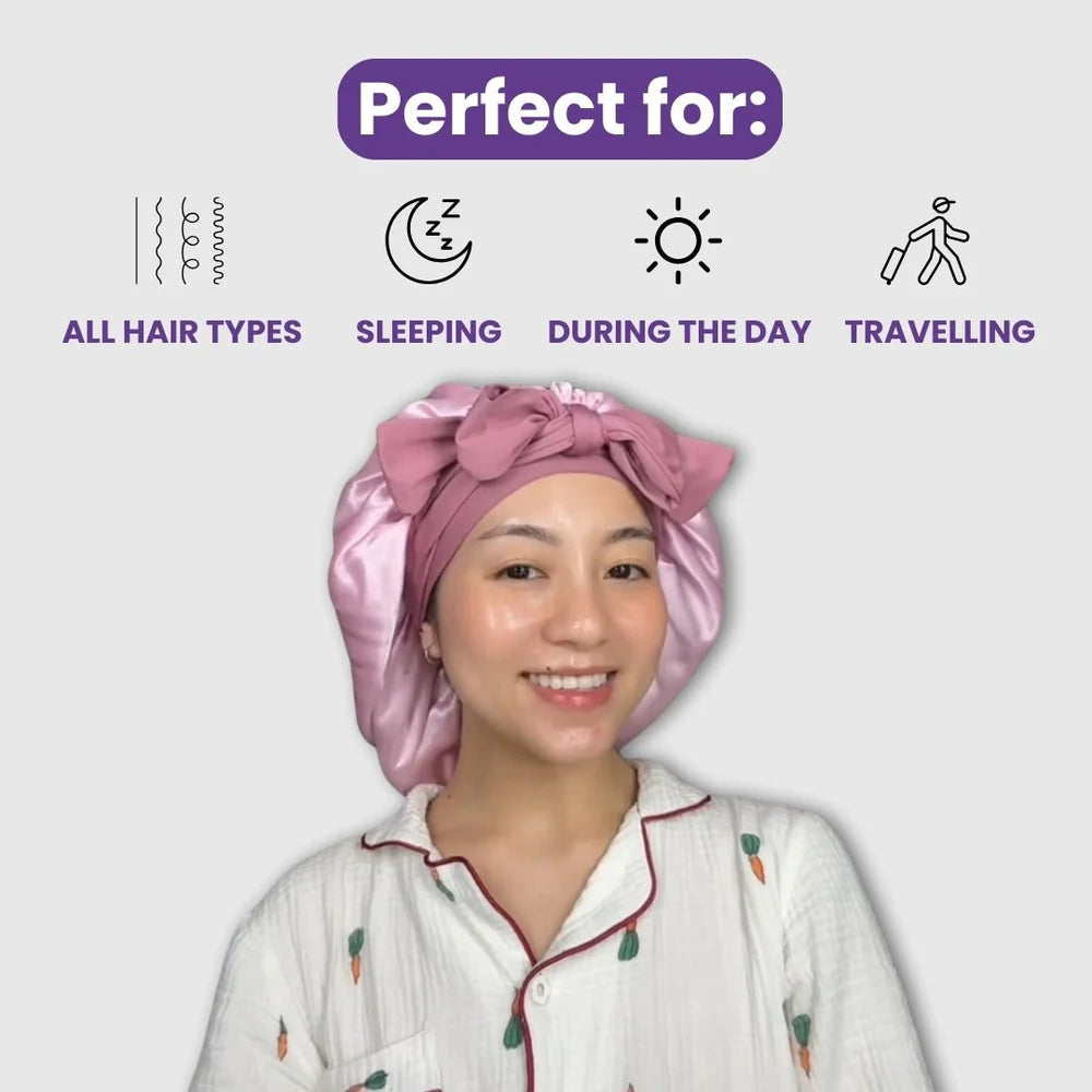 FLOVAIR CrownSilk™ – Bonnet de Nuit Premium en Satin